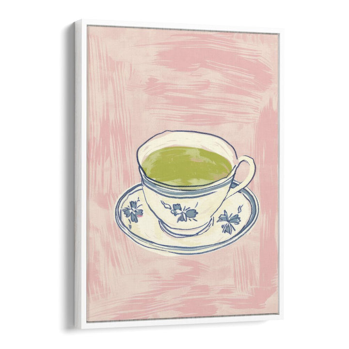 green tea electric wall art prints in White Floater Frame