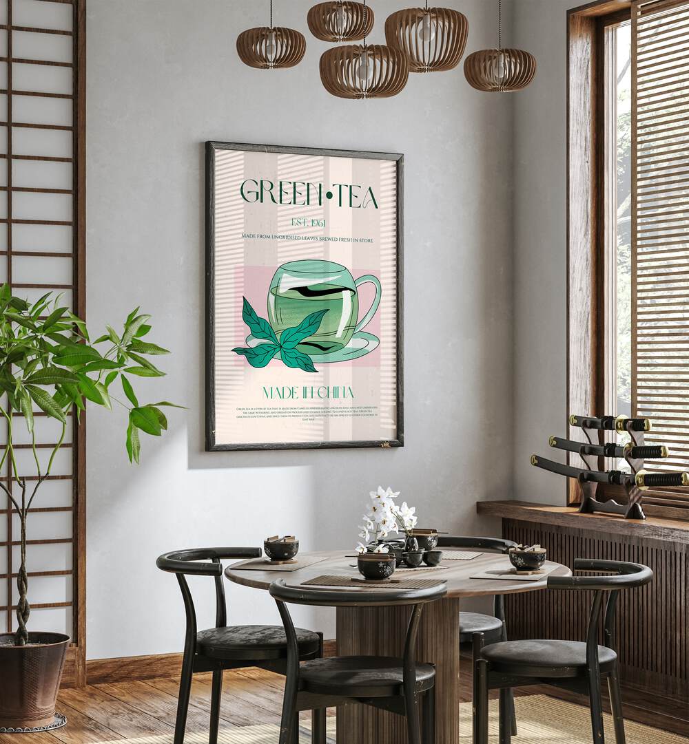 green tea i cafe art prints cafe posters Artwork I placed on a wall