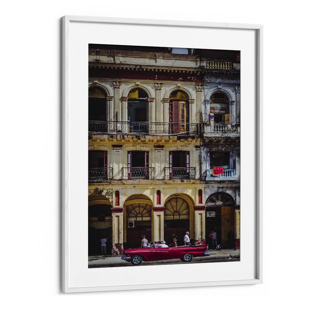 habana street car posters in White Frame With Mount