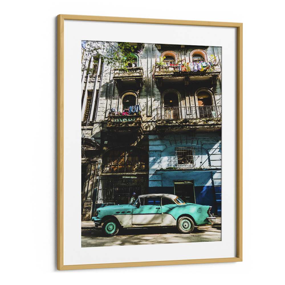 habana street i car posters in Oak Wood Frame With Mount