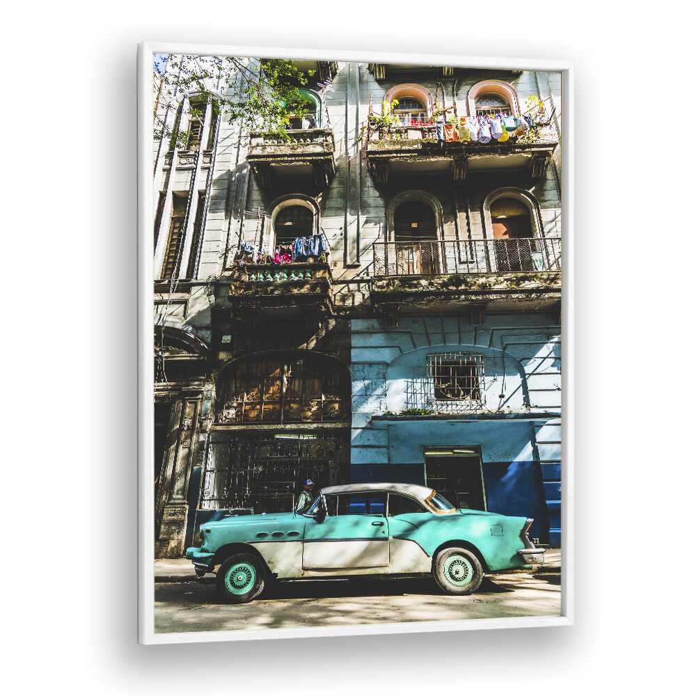 habana street i car posters in White Plain Frame