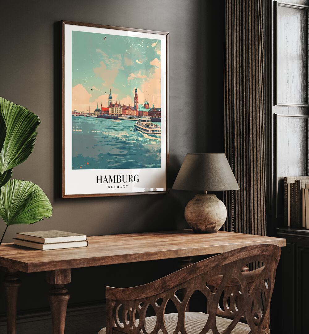 hamburg city-germany travel posters Artwork I placed on a Wall 