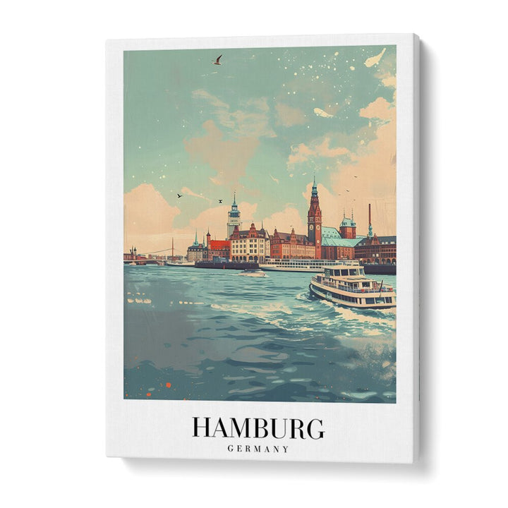 hamburg city-germany travel posters in Gallery Wrap