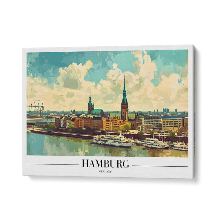 hamburg-germany travel posters in Gallery Wrap