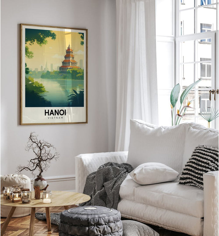 hanoi-vietnam travel posters Artwork I placed on a Wall 