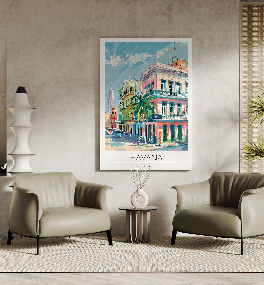 havana-cuba  travel posters Artwork I placed on a Wall