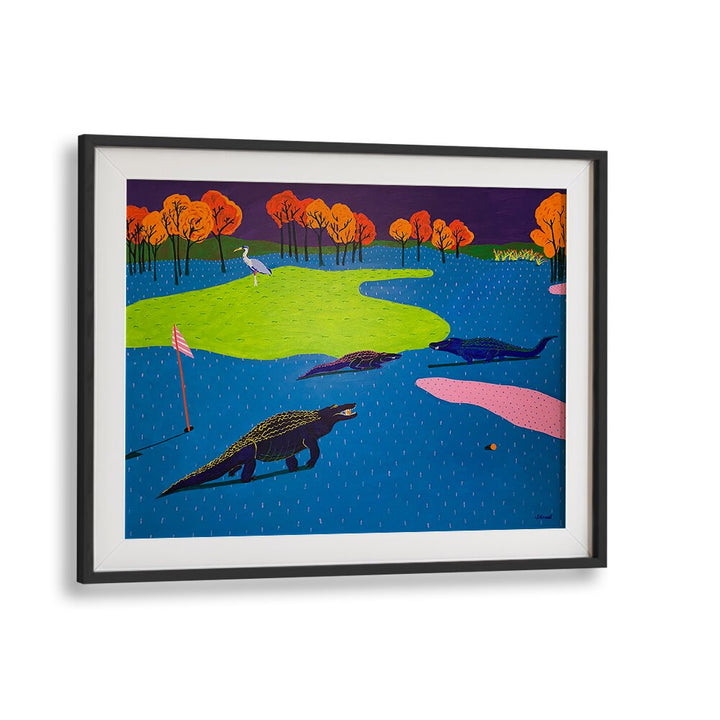 have a good round landscape art prints in Black Frame With Mount