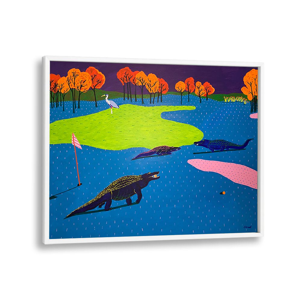 have a good round landscape art prints in White Plain Frame