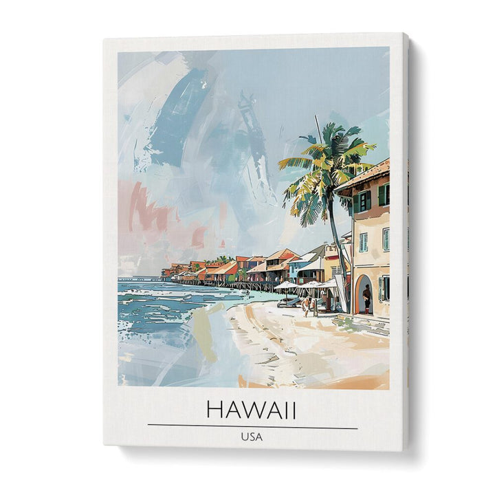 hawaii-usa travel posters in Gallery Wrap