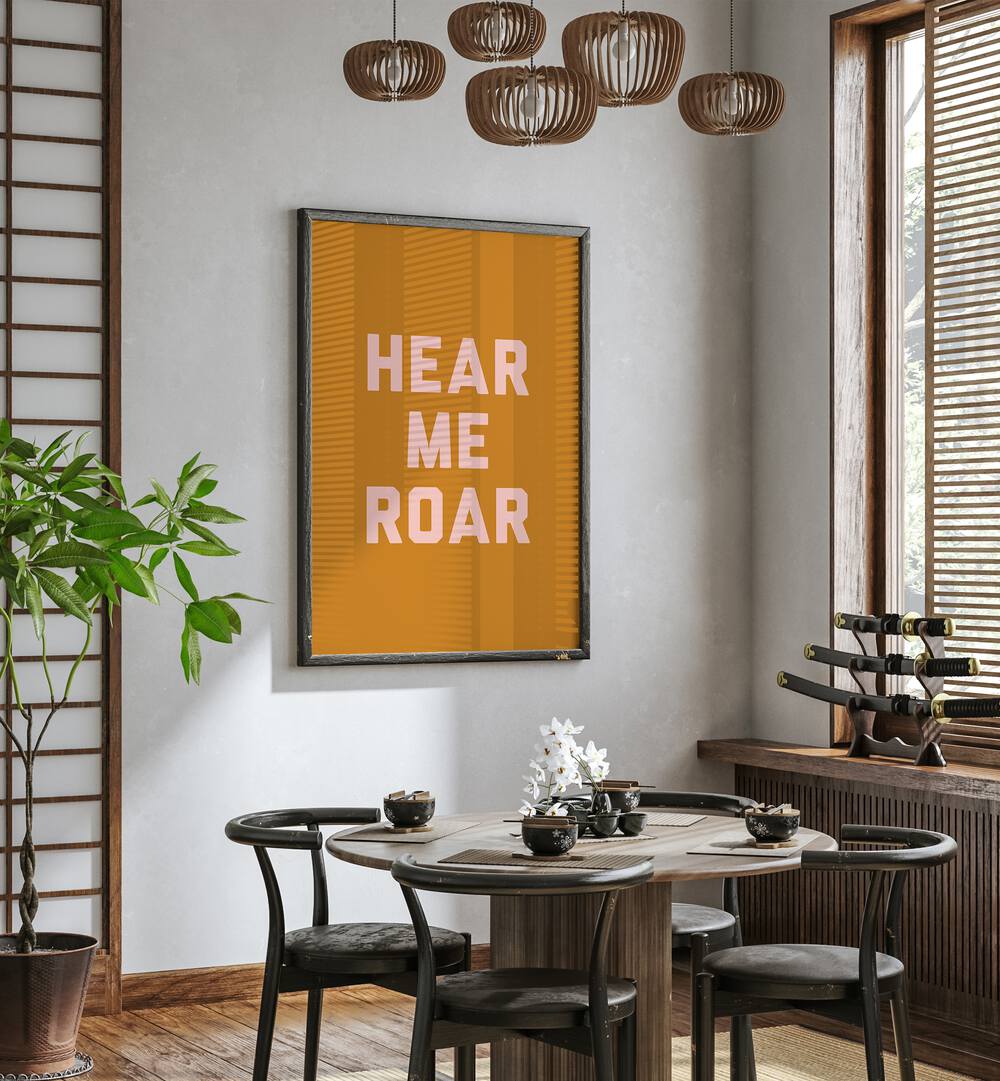 hear me roar by frankie kerr-dineen geometric paintings Artwork I placed on a wall