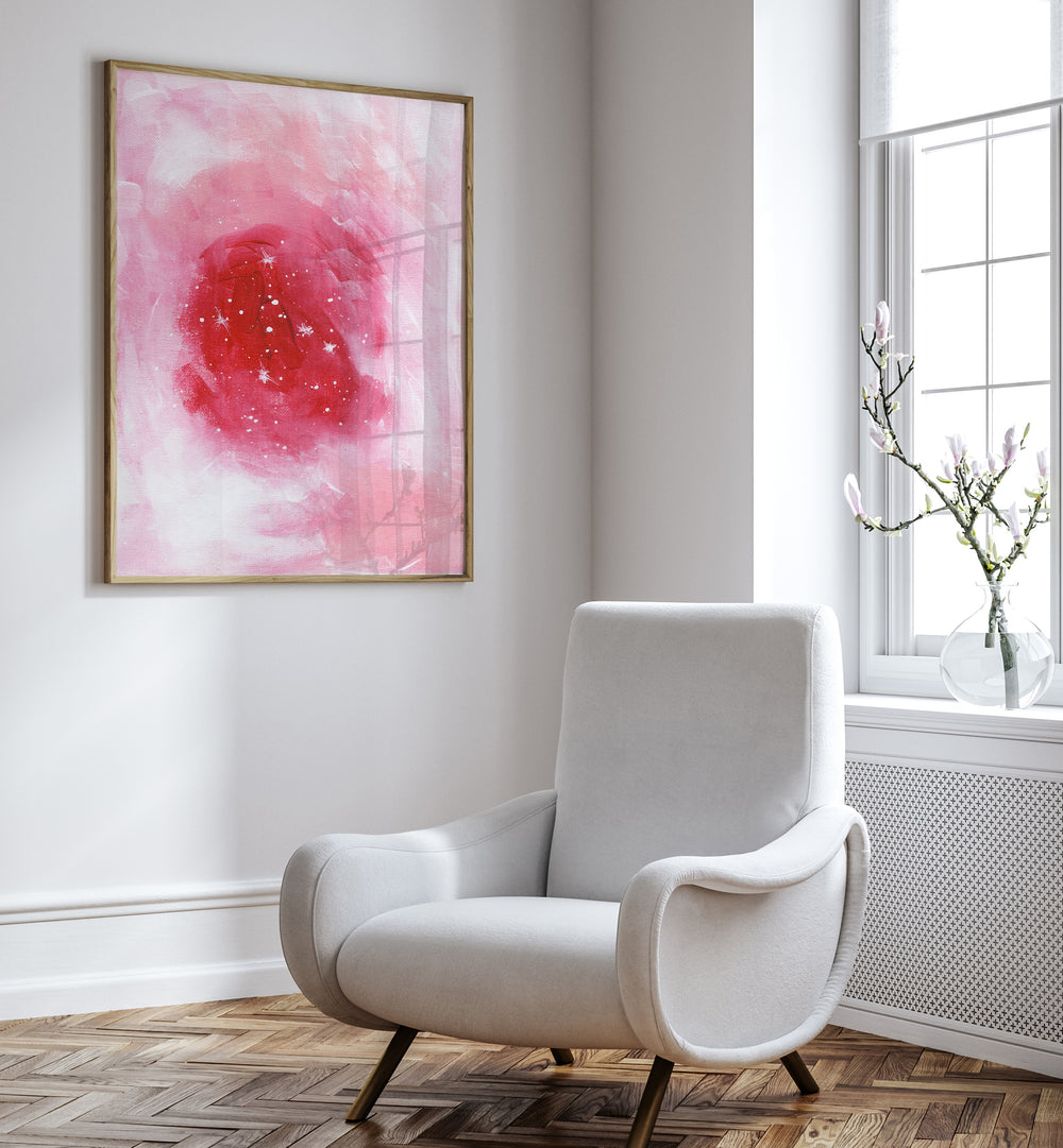 heart nebula by ejaaz haniff abstract art prints Artwork II placed on a wall