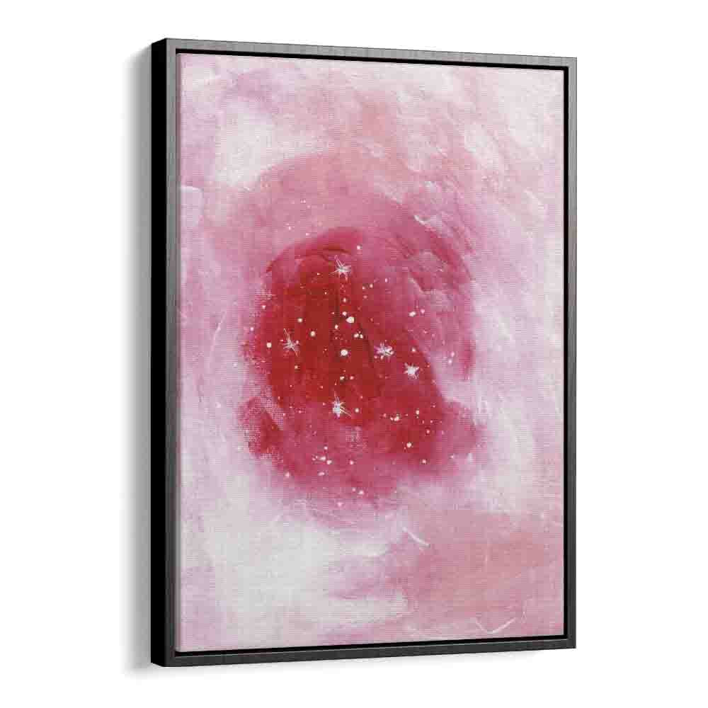 heart nebula by ejaaz haniff abstract art prints in Black Floater Frame