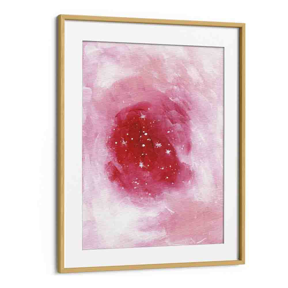 heart nebula by ejaaz haniff abstract art prints in Oak Wood Frame With Mount