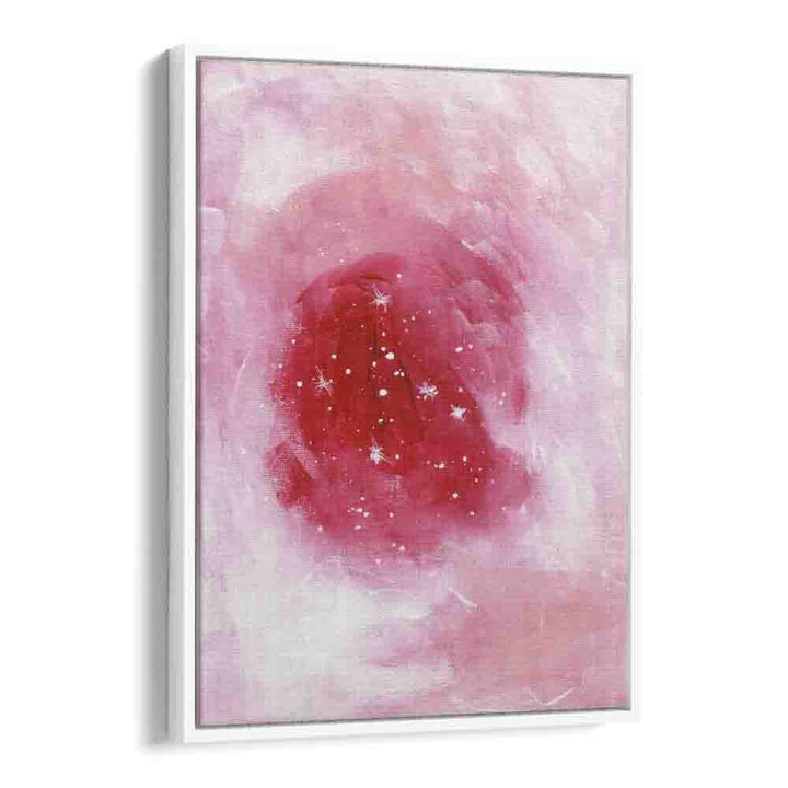 heart nebula by ejaaz haniff abstract art prints in White Floater Frame