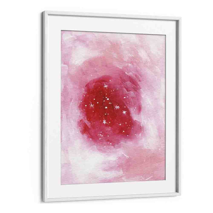 heart nebula by ejaaz haniff abstract art prints in White Frame With Mount