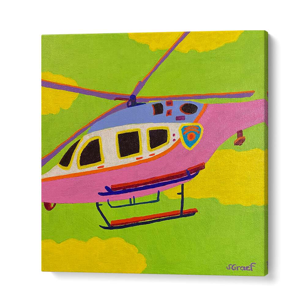 helicopter landscape art prints in Gallery Wrap