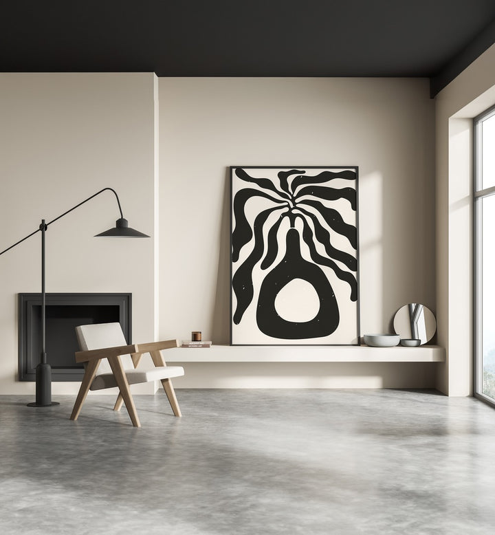 henri matisse black algae by jay stanley abstract art paintings Artwork II placed on a wall