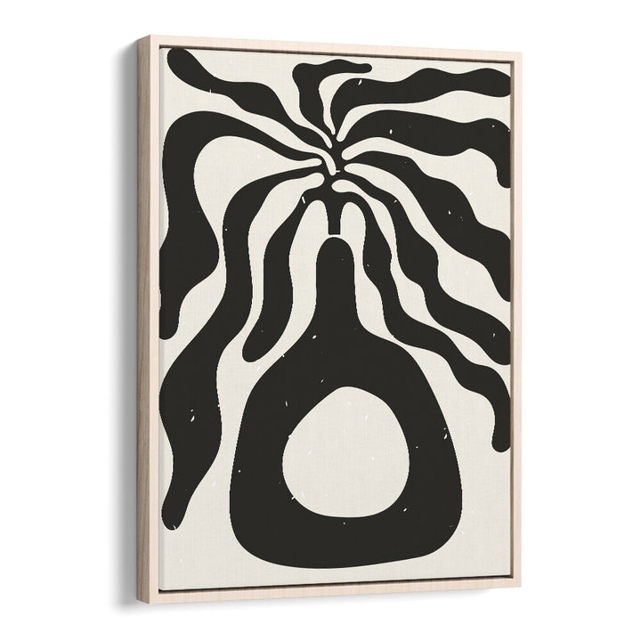 henri matisse black algae by jay stanley abstract art paintings in Oak Wood Floater Frame