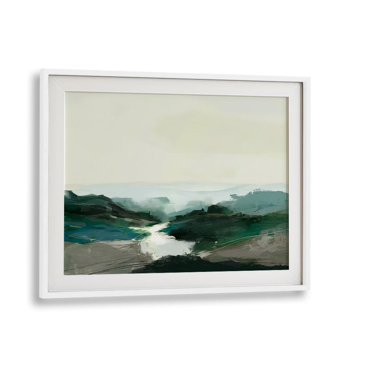 high land view by dan hobday abstract art abstract paintings in White Frame With Mount