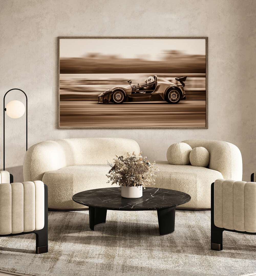 high speed dane car poster Artwork I placed on a Wall 