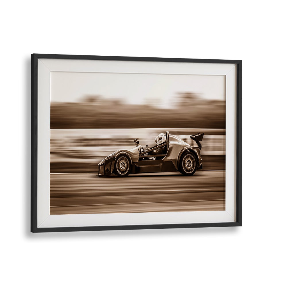 high speed dane car poster in Black Frame With Mount