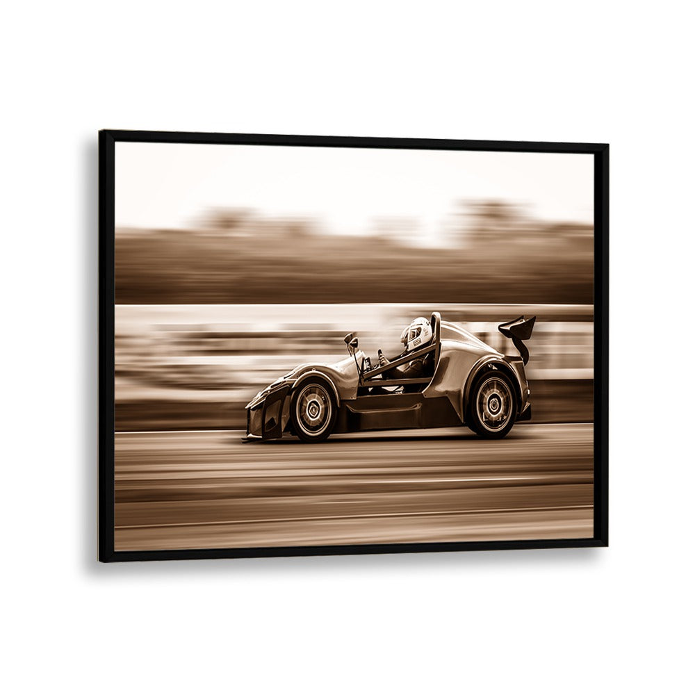 high speed dane car poster in Black Plain Frame