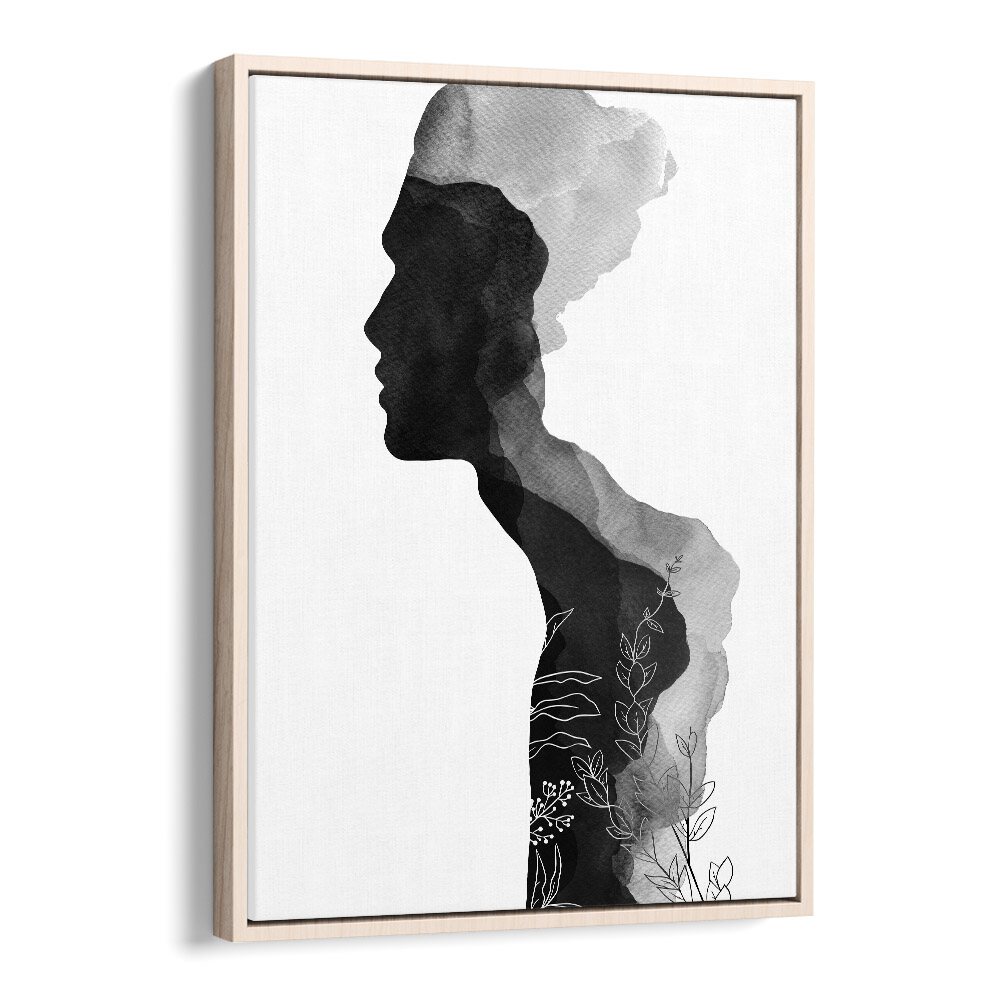 him by orara studio abstract art abstract paintings in Oak Wood Floater Frame