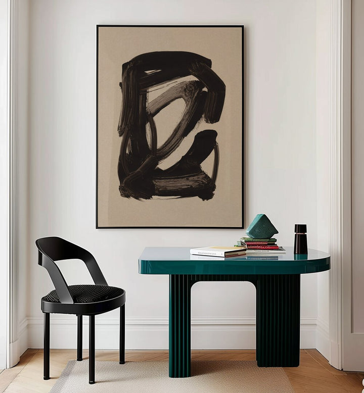 home set ii by dan hobday abstract art abstract paintings Artwork IV placed on a wall