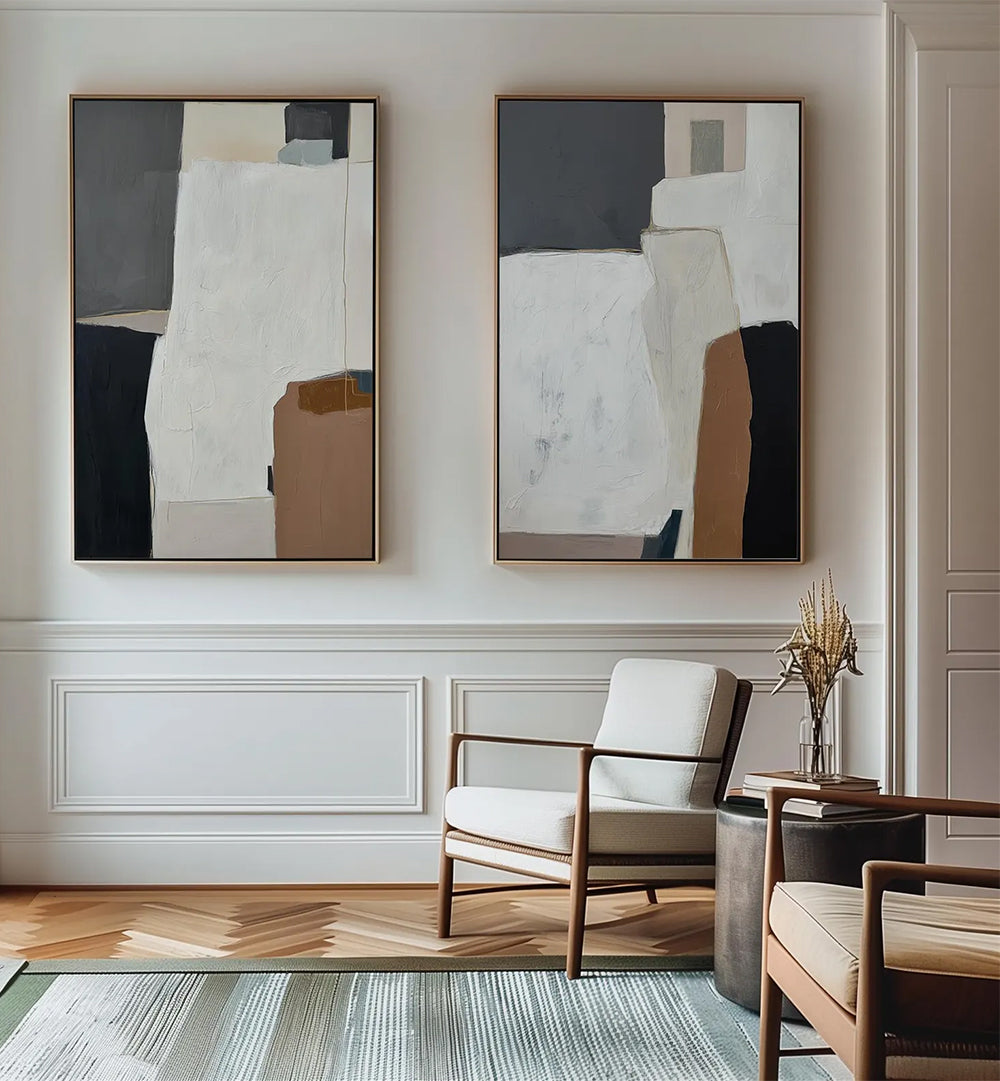 HUDSON MUSE , SET OF 2 PAINTINGS