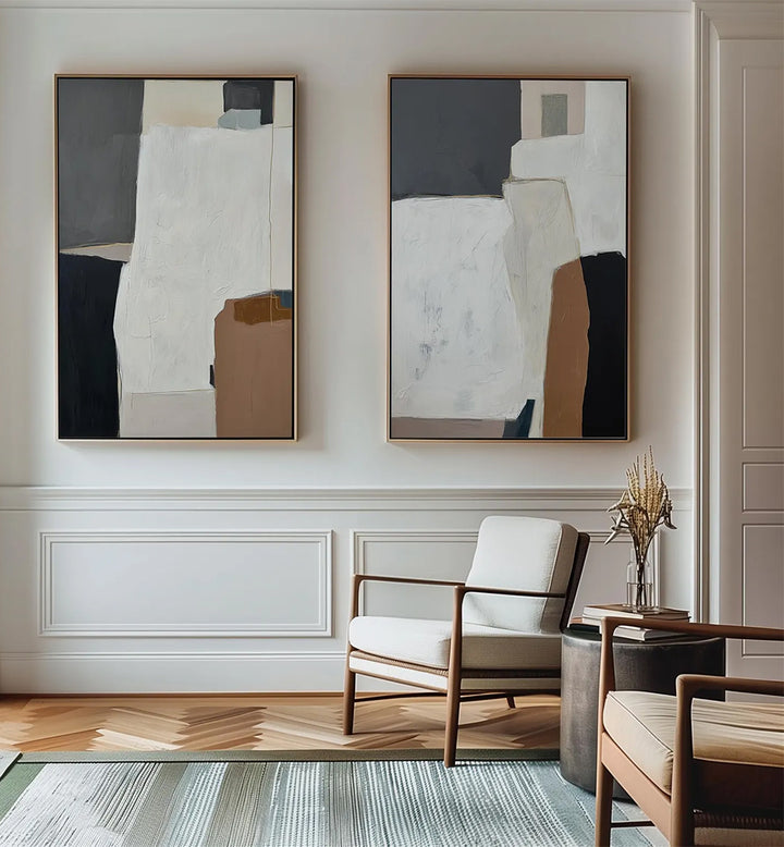 HUDSON MUSE , SET OF 2 PAINTINGS