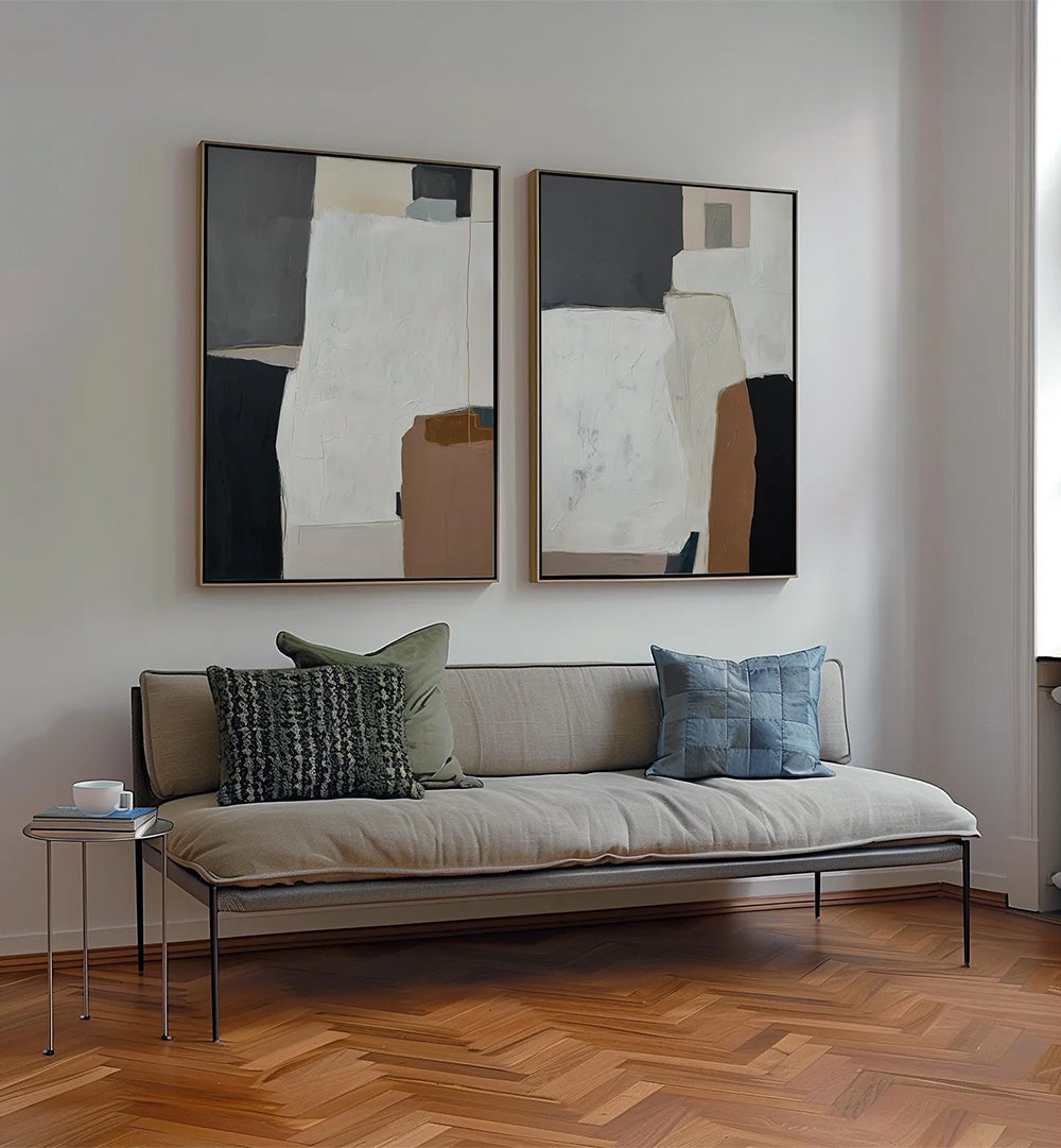 HUDSON MUSE , SET OF 2 PAINTINGS