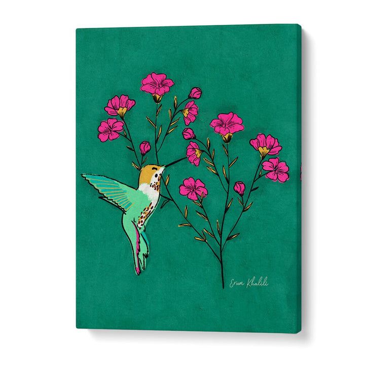 hummingbird wildlife paintings in Gallery Wrap