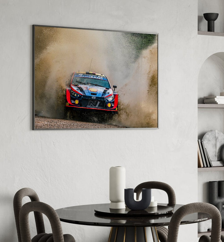 hyundai wrc rally car car poster Artwork I placed on a Wall 