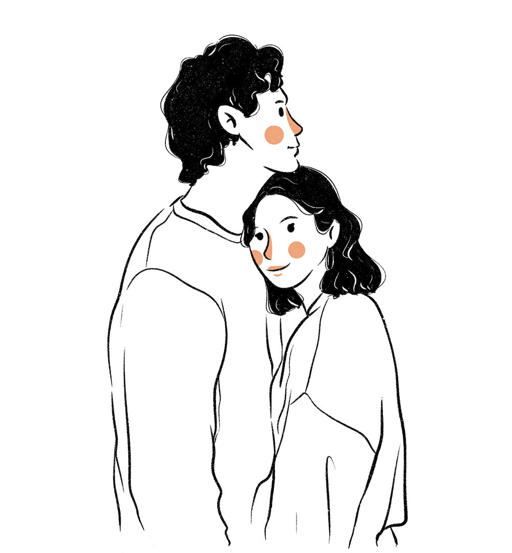 COUPLE LINE ART PORTRAIT