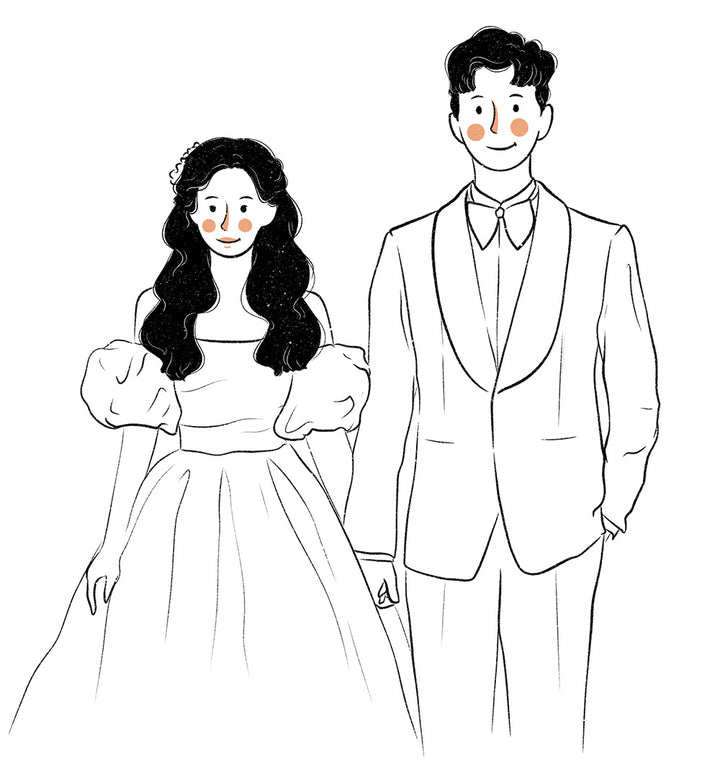 COUPLE LINE ART PORTRAIT
