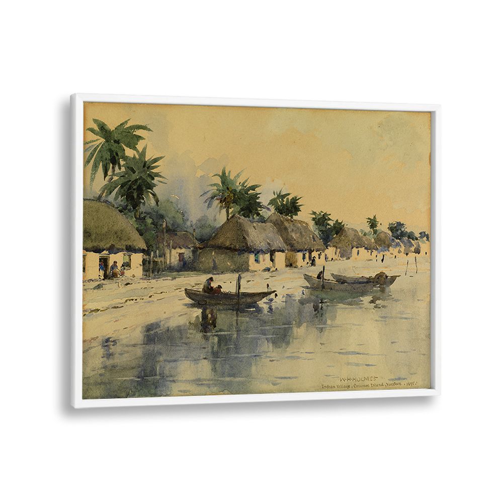 INDIAN VILLAGE ,VINTAGE LANDSCAPE