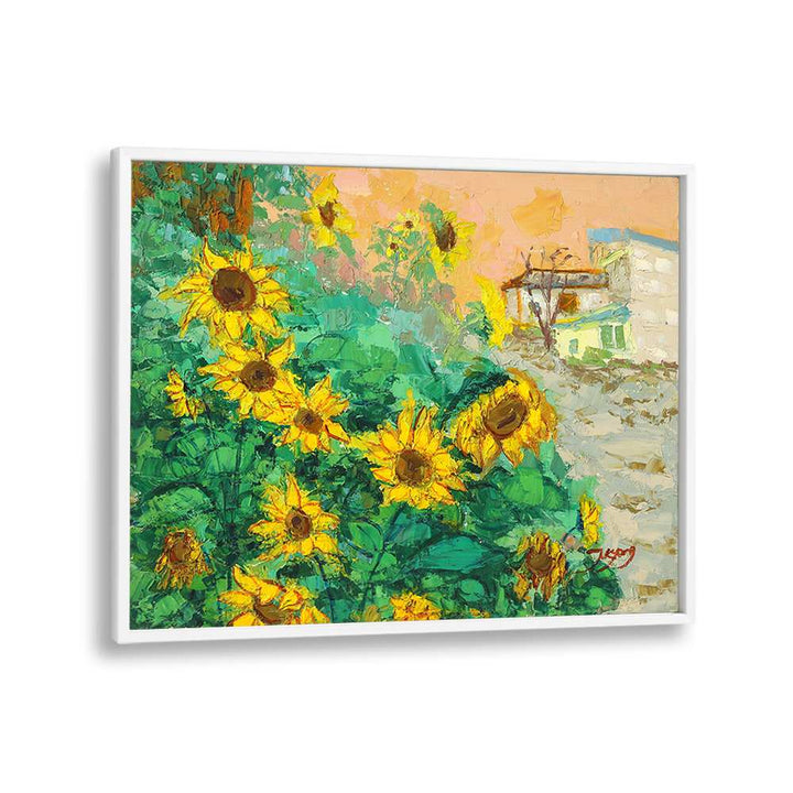 SUNFLOWERS AND CITY