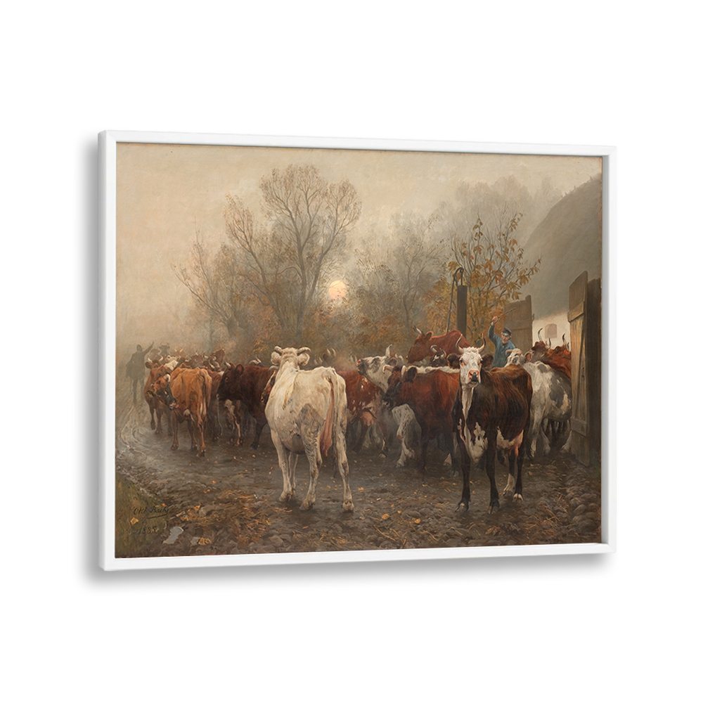 COWS DRIVEN OUT OF THE BARN