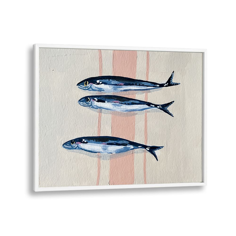 THREE BLUE SARDINES