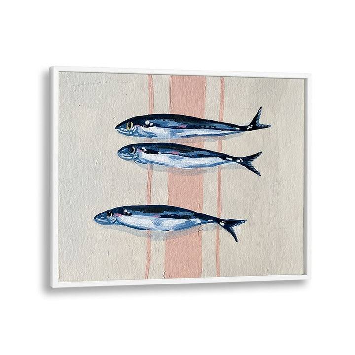 THREE BLUE SARDINES