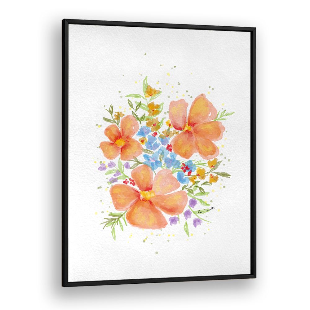 ORANGE FLORALS I