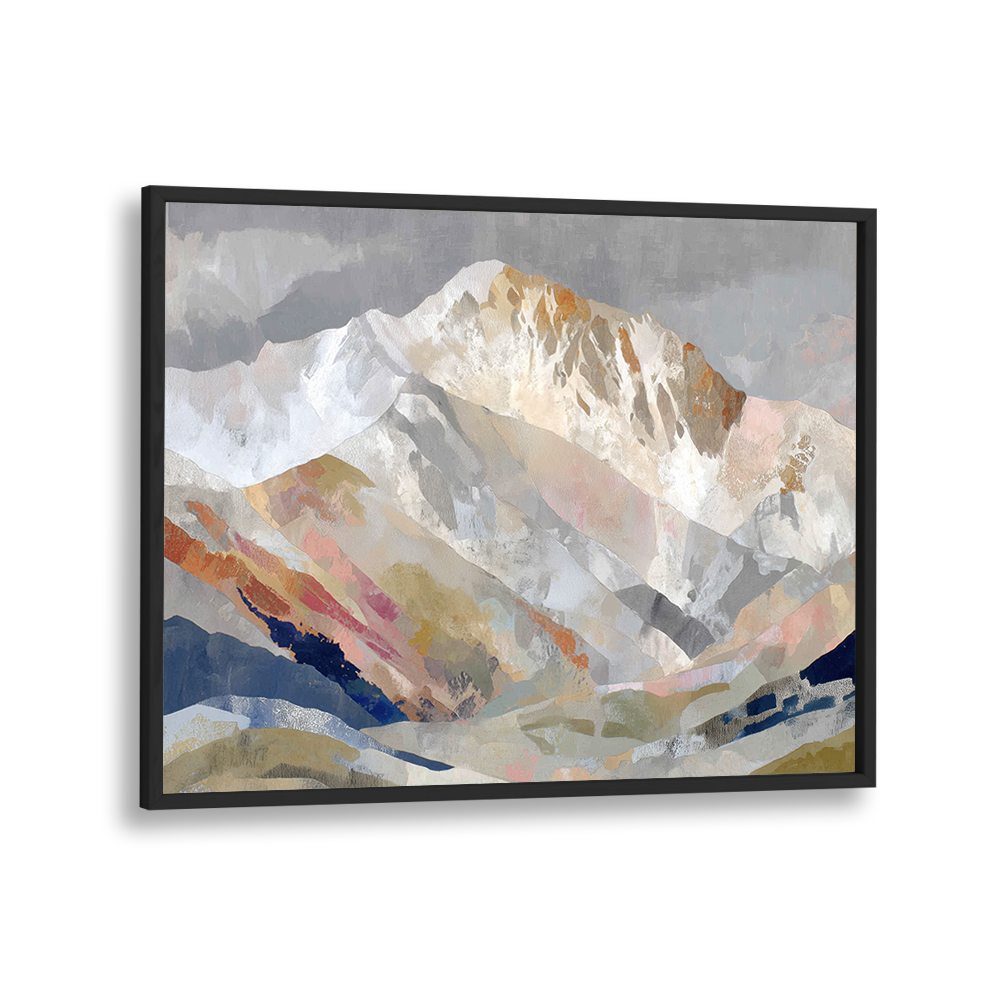 ALPINE BASIN WITH LAYERED RIDGES