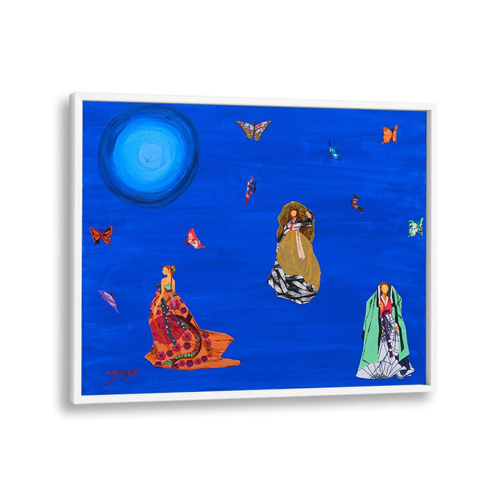 ELEGANT WOMEN FLYING BUTTERFLIES