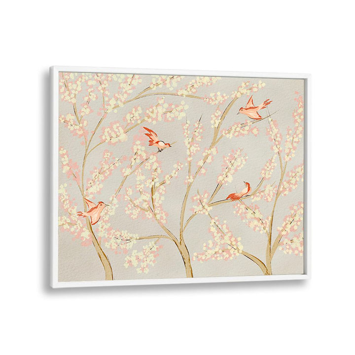 PINK BIRDS SPRING BLOSSOMS