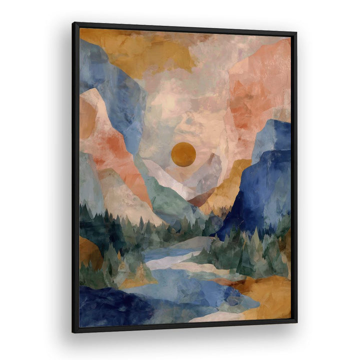 ABSTRACT MOUNTAIN VALLEY LANDSCAPE
