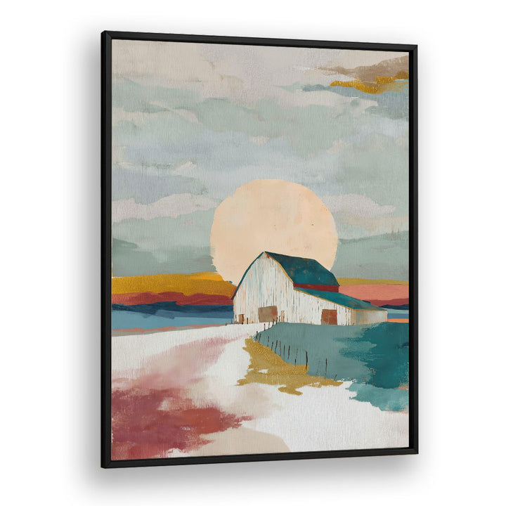 BARN IN ABSTRACT LANDSCAPE