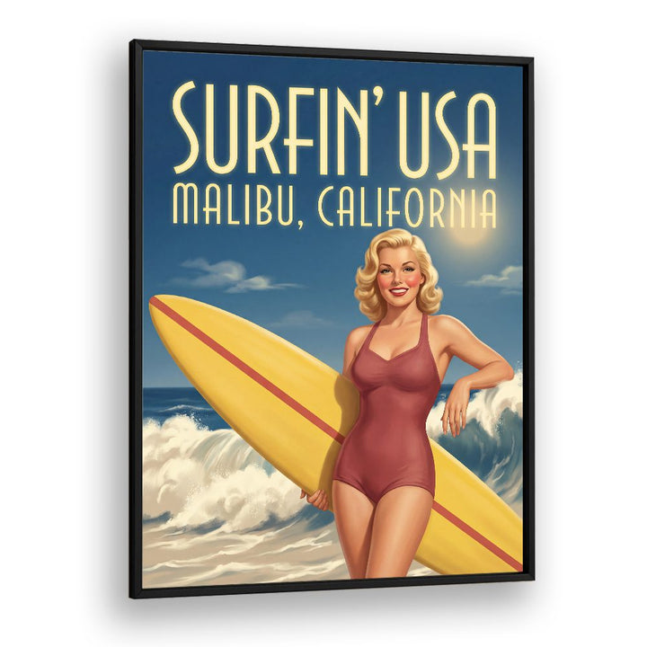 VINTAGE MALIBU SURFER GIRL