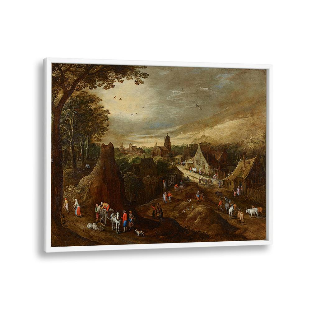 PEOPLE ON FARM , VINTAGE LANDSCAPE