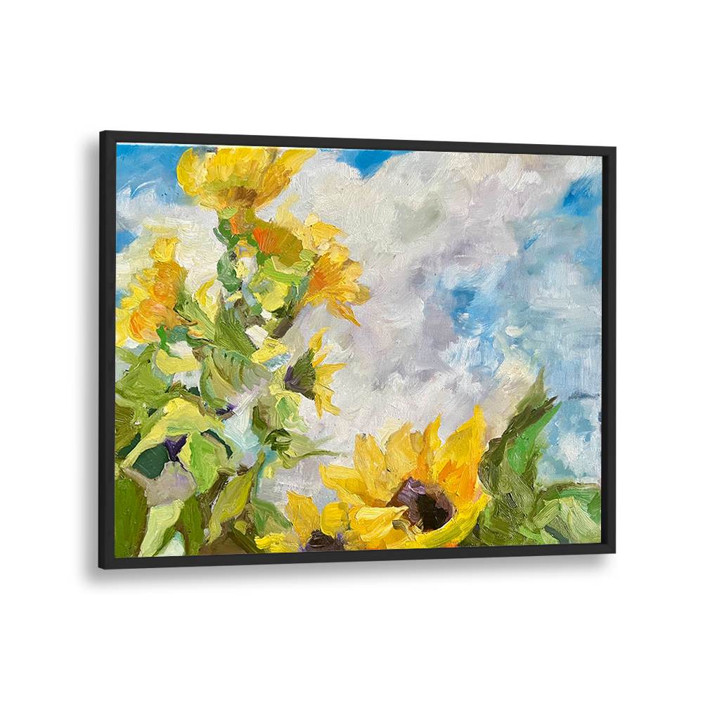 SUNFLOWERS AND BLUE SKY