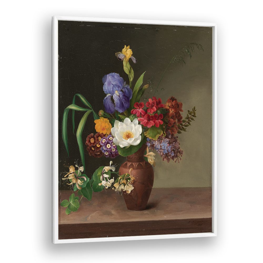 GREEK STYLE VASE WITH IRIS